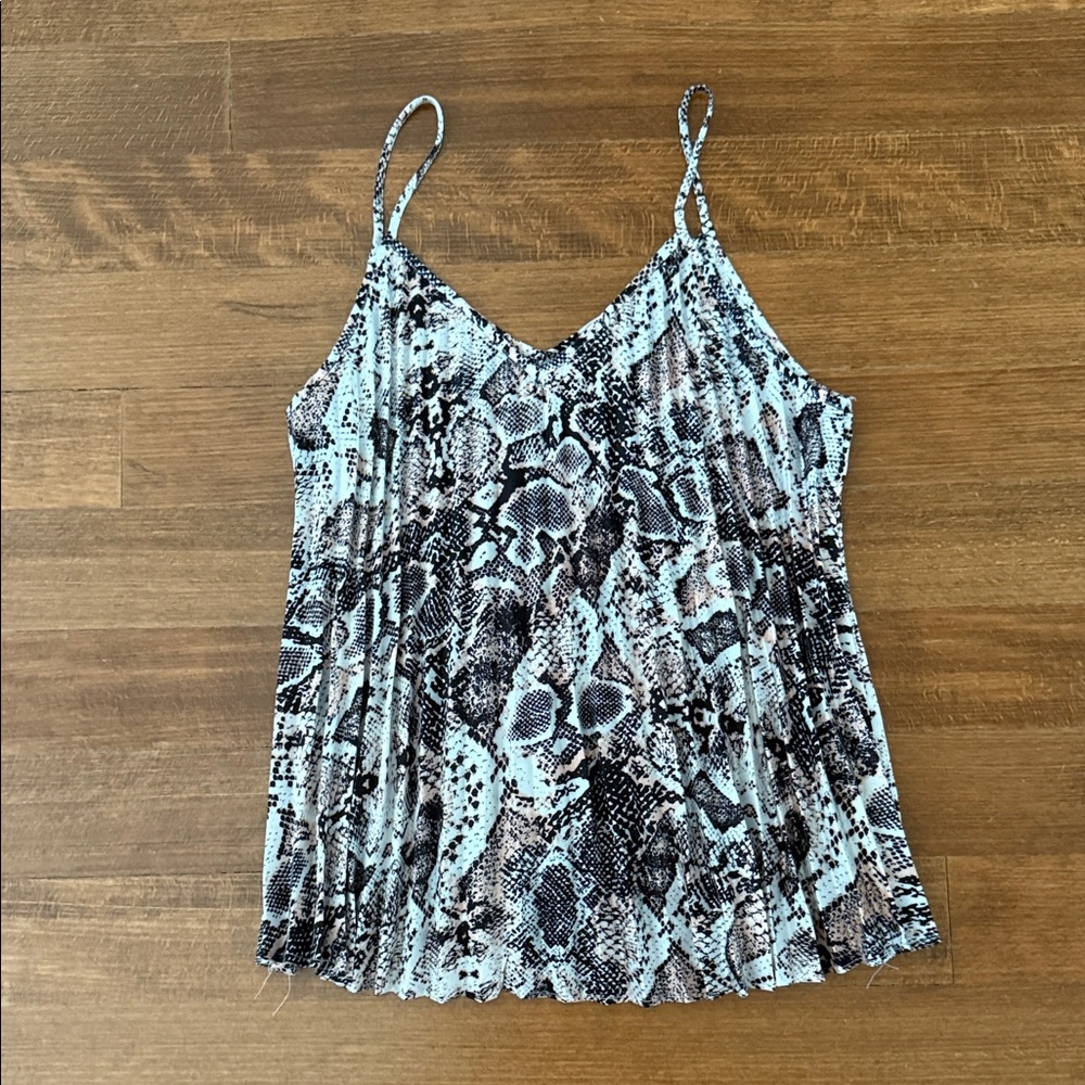 Black Tape Snake Print Camisole
